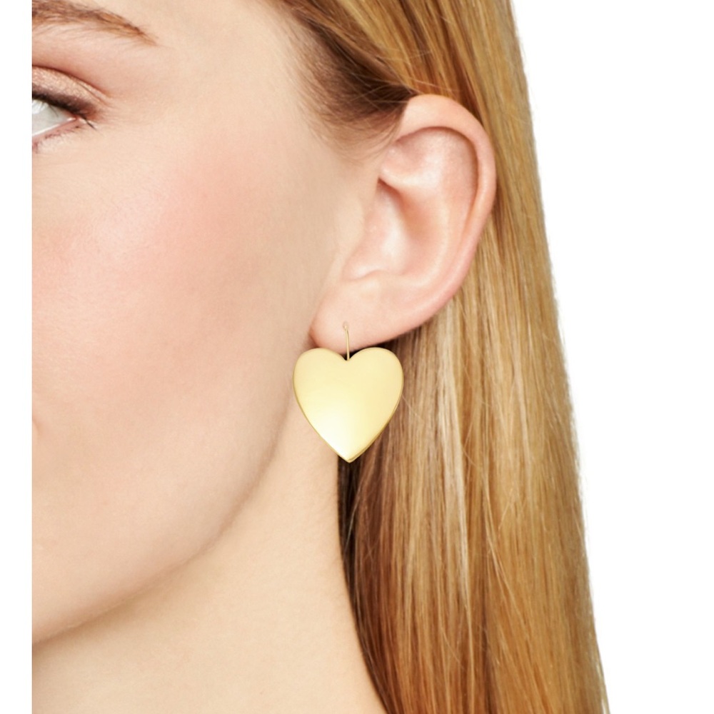 SHASHI Gold Heart Stud Earrings